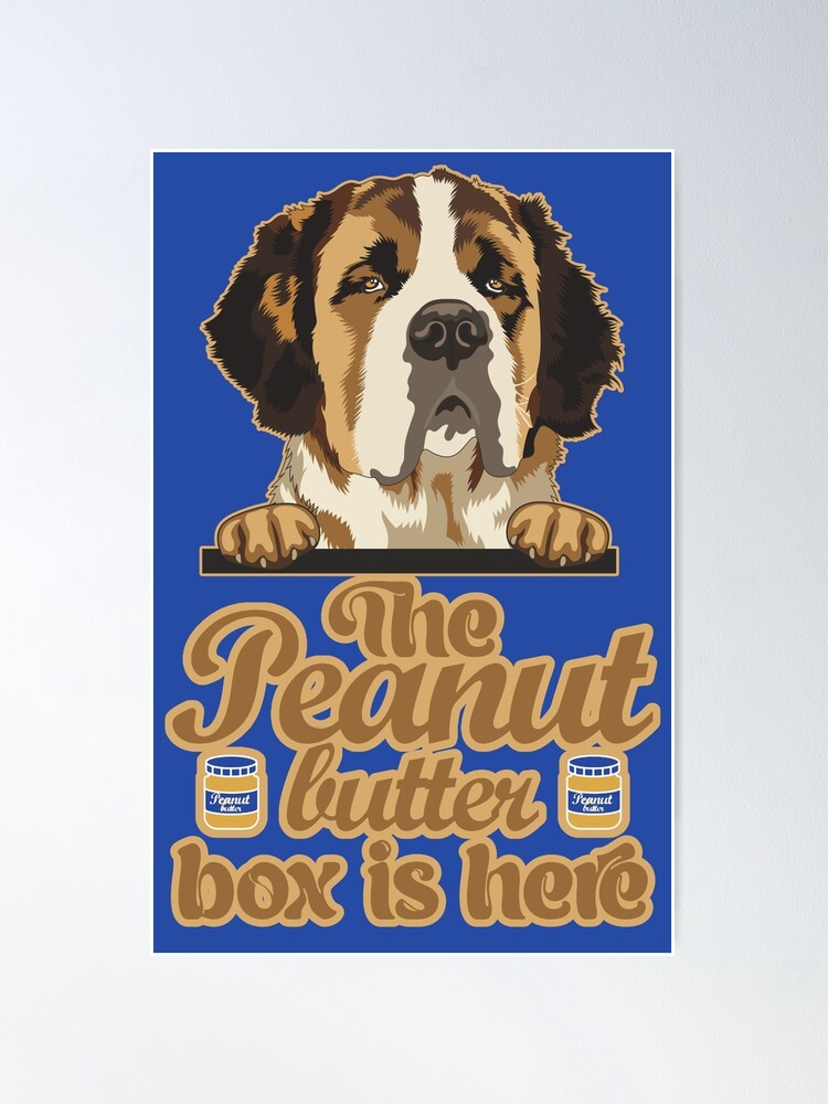 The Peanut Butter Box Is Here: Doggy Duo Version Funny St. Bernard Dog  Commercial Humor Pet Mat for Sale by JoyOfHopeStore