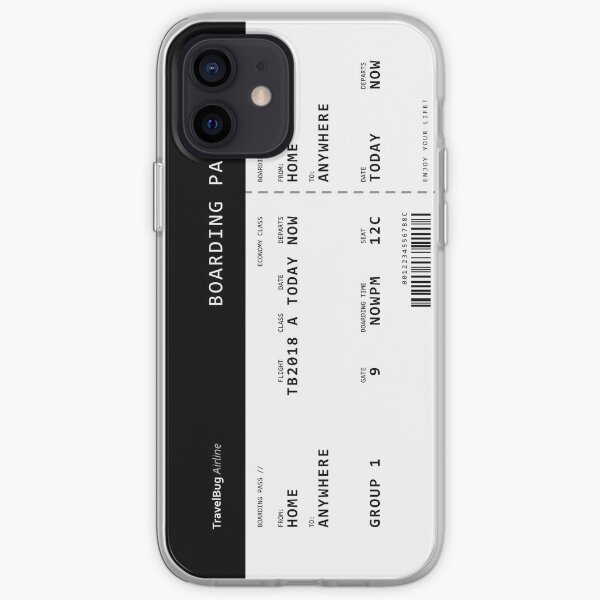 Tarjeta de embarque Funda blanda para iPhone
