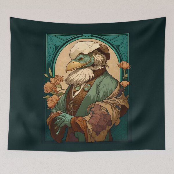 Item preview, The Other Art Nouveau Bearded Dodo Professor designed and sold by entwithanaxe.