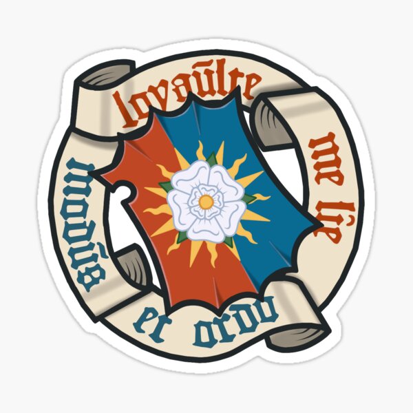 House of York Mottos and Shield Sticker