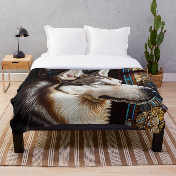 Item preview, Husky dog in stained glass designed and sold by Viinde.