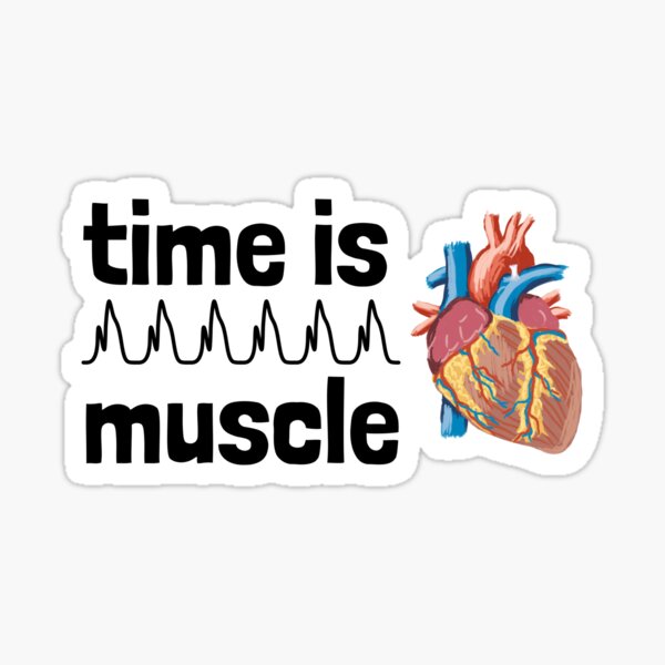 Aperçu de l'œuvre Le temps est un muscle avec une illustration du cœur créée et vendue par Artsy-Chemist.