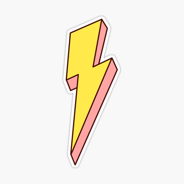 Gold Foil Lightning Bolt Sticker for Sale by arabelluhh