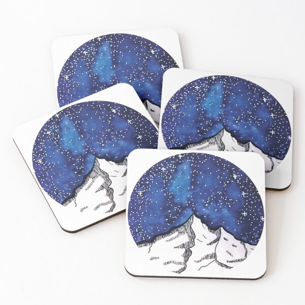 Item preview, Ink Mountain Night Sky designed and sold by KayleeRoseArt.