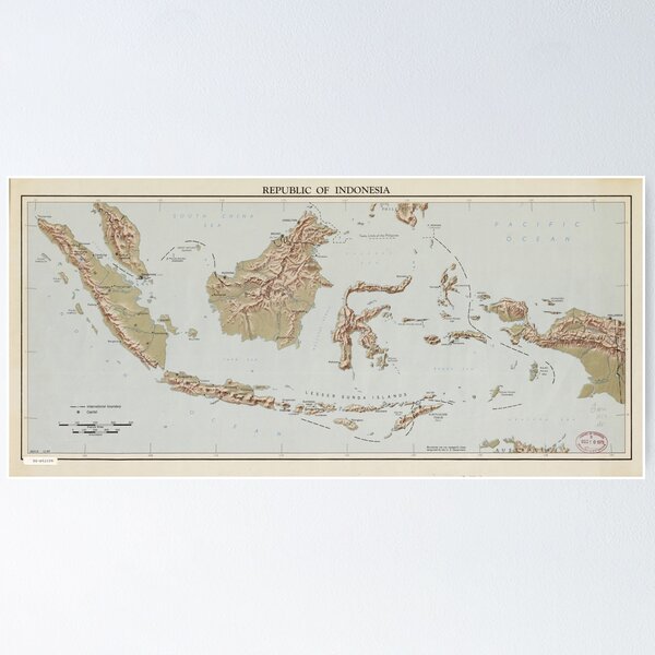 Item preview, Republic of Indonesia Map (1957) designed and sold by allhistory.