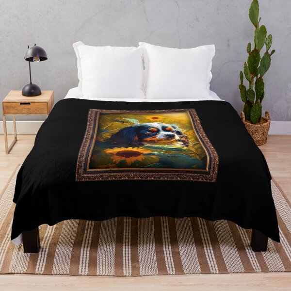 Item preview, English Toy Spaniel Sunflower Painting Adorable Dog designed and sold by rafaeltto.