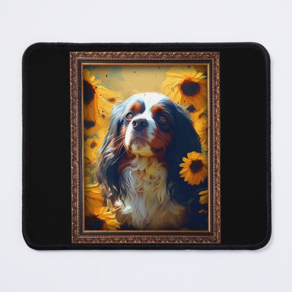 Item preview, English Toy Spaniel Sunflower Painting Adorable Dog designed and sold by rafaeltto.