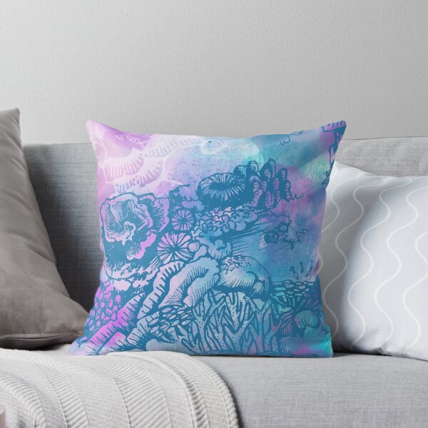 Item preview, Coral Garden Watercolour Purple designed and sold by Sadie James.