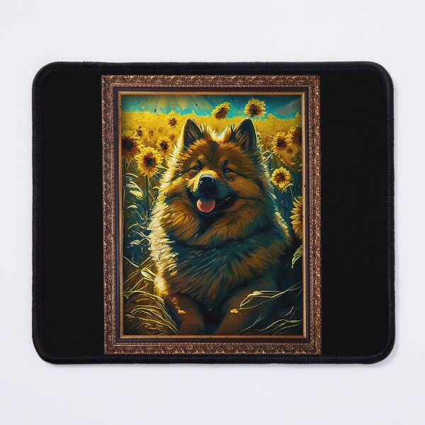 Item preview, Eurasier Sunflower Painting Adorable Dog designed and sold by rafaeltto.