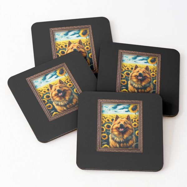 Item preview, Eurasier Sunflower Painting Adorable Dog designed and sold by rafaeltto.