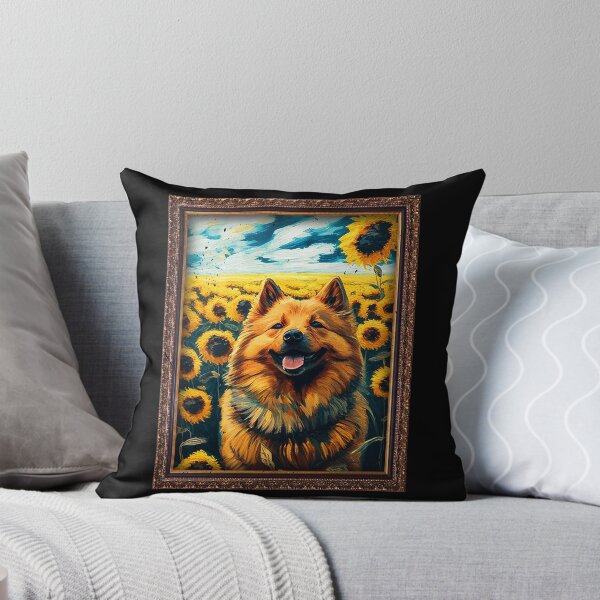 Item preview, Eurasier Sunflower Painting Adorable Dog designed and sold by rafaeltto.