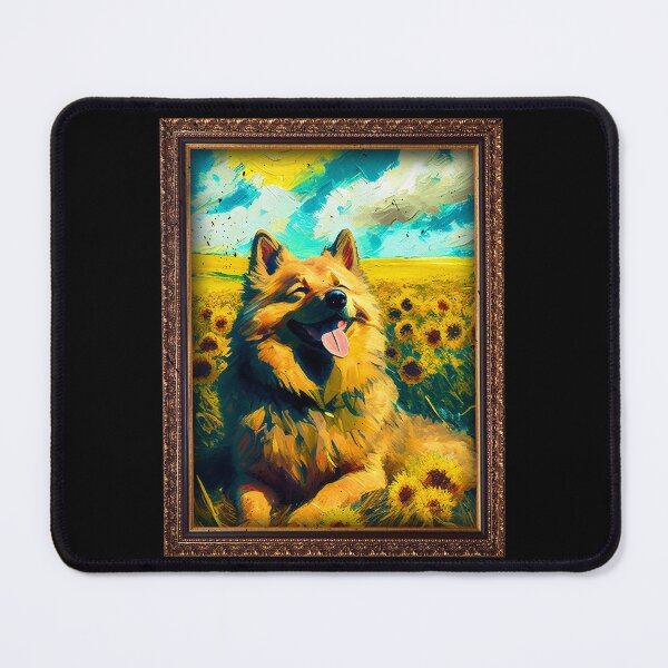 Item preview, Eurasier Sunflower Painting Adorable Dog designed and sold by rafaeltto.