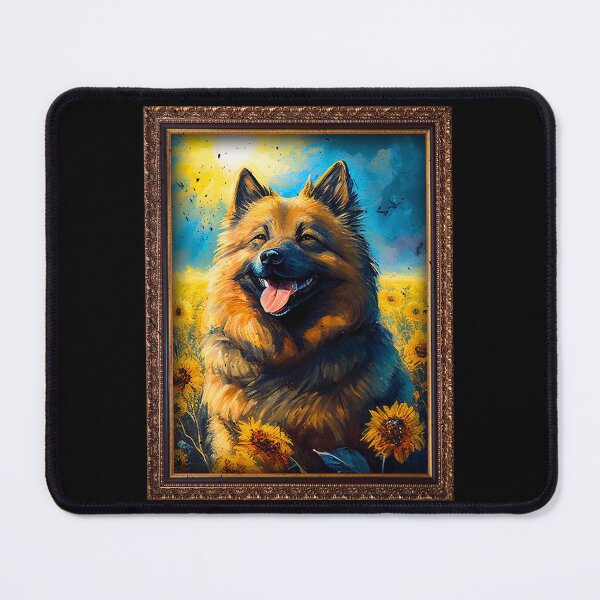 Item preview, Eurasier Sunflower Painting Adorable Dog designed and sold by rafaeltto.