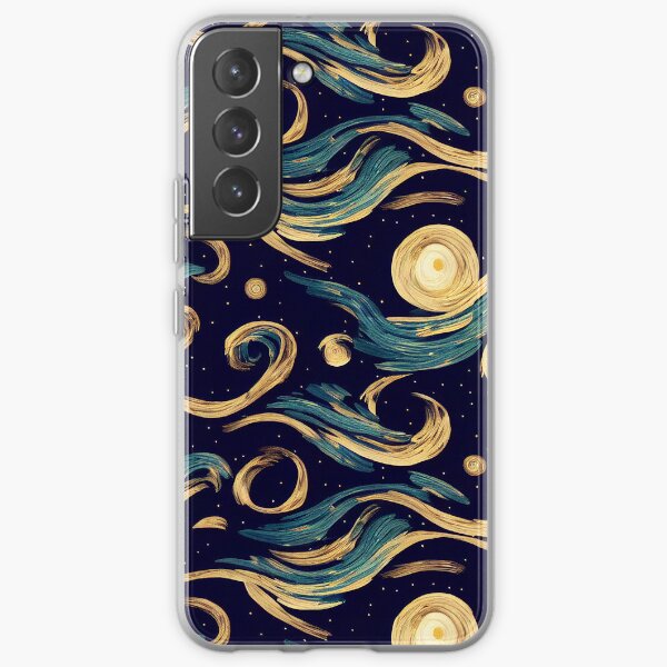 Patrón de la noche estrellada de Van Gogh Funda blanda para Samsung Galaxy
