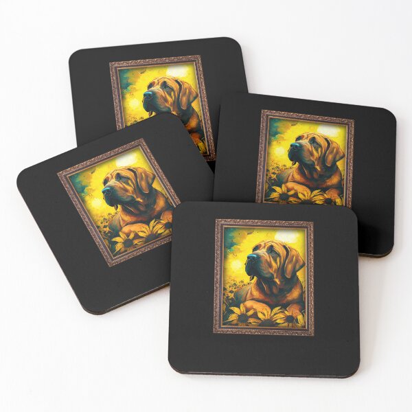 Item preview, Fila Brasileiro Sunflower Painting Adorable Dog designed and sold by rafaeltto.