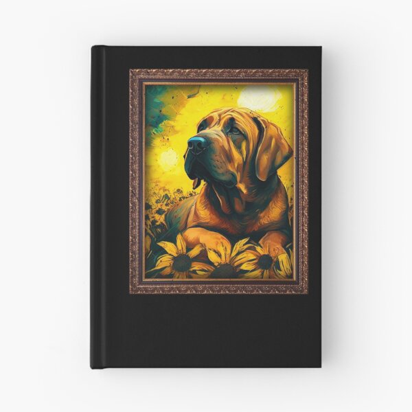 Artikelvorschau, Fila Brasileiro Sunflower Painting Adorable Dog entworfen und verkauft von rafaeltto.