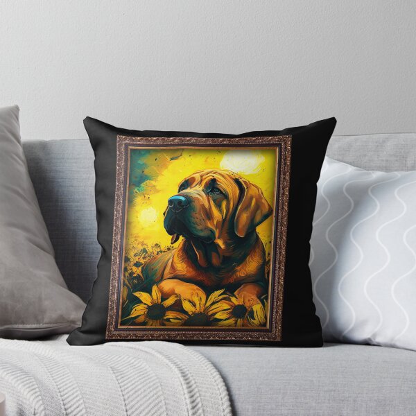 Item preview, Fila Brasileiro Sunflower Painting Adorable Dog designed and sold by rafaeltto.