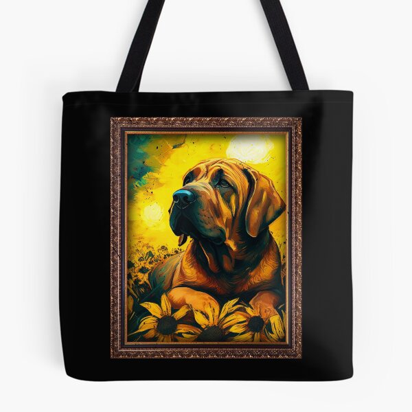 Item preview, Fila Brasileiro Sunflower Painting Adorable Dog designed and sold by rafaeltto.