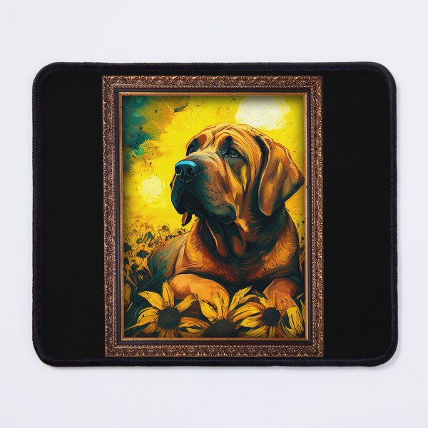 Item preview, Fila Brasileiro Sunflower Painting Adorable Dog designed and sold by rafaeltto.