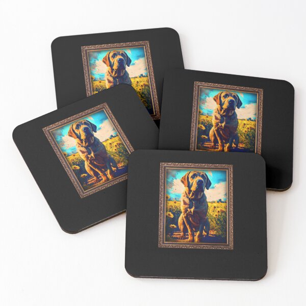 Item preview, Fila Brasileiro Sunflower Painting Adorable Dog designed and sold by rafaeltto.
