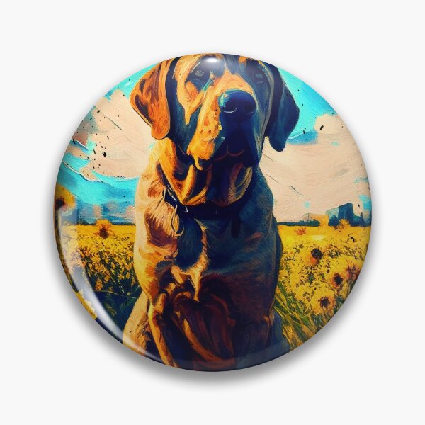 Item preview, Fila Brasileiro Sunflower Painting Adorable Dog designed and sold by rafaeltto.