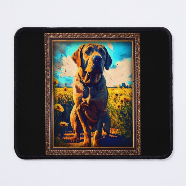 Item preview, Fila Brasileiro Sunflower Painting Adorable Dog designed and sold by rafaeltto.