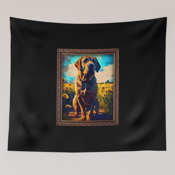 Item preview, Fila Brasileiro Sunflower Painting Adorable Dog designed and sold by rafaeltto.