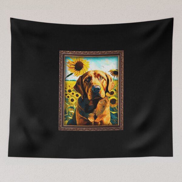 Item preview, Fila Brasileiro Sunflower Painting Adorable Dog designed and sold by rafaeltto.