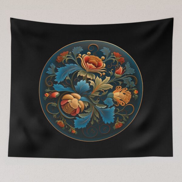 Item preview,  Norwegian Blue Telemark Rosemaling designed and sold by bestsalernow.