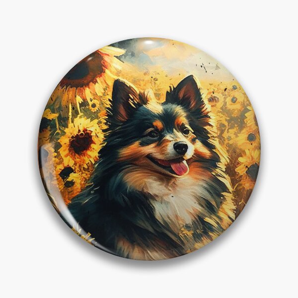 Item preview, Finnish Lapphund Sunflower Painting Adorable Dog designed and sold by rafaeltto.