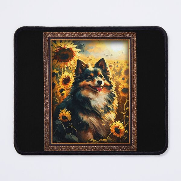 Item preview, Finnish Lapphund Sunflower Painting Adorable Dog designed and sold by rafaeltto.