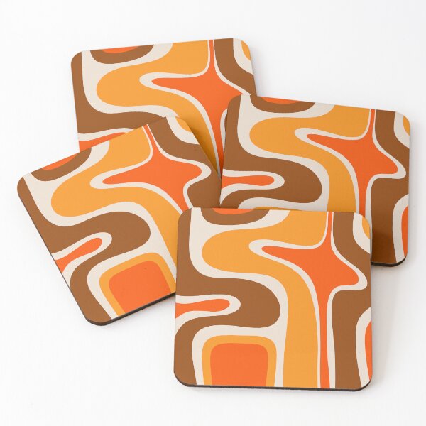 Item preview, Copacetic Retro Abstract Pattern in 70s Brown Orange Beige designed and sold by kierkegaard.