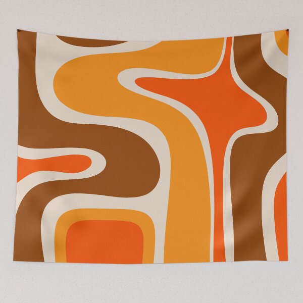 Item preview, Copacetic Retro Abstract Pattern in 70s Brown Orange Beige designed and sold by kierkegaard.
