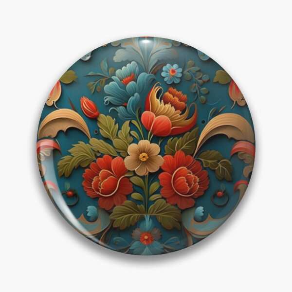 Item preview,  Norwegian Blue Telemark Rosemaling designed and sold by bestsalernow.
