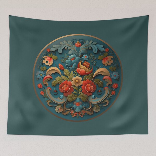 Item preview,  Norwegian Blue Telemark Rosemaling designed and sold by bestsalernow.