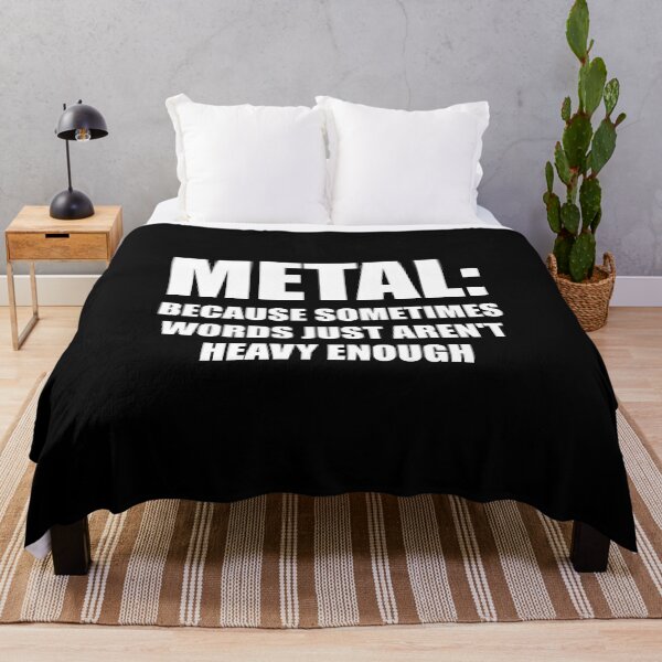 Item preview, Metal because sometimes words just aren't heavy enough | Funny Metalhead Collection designed and sold by PrettyDeadClub.