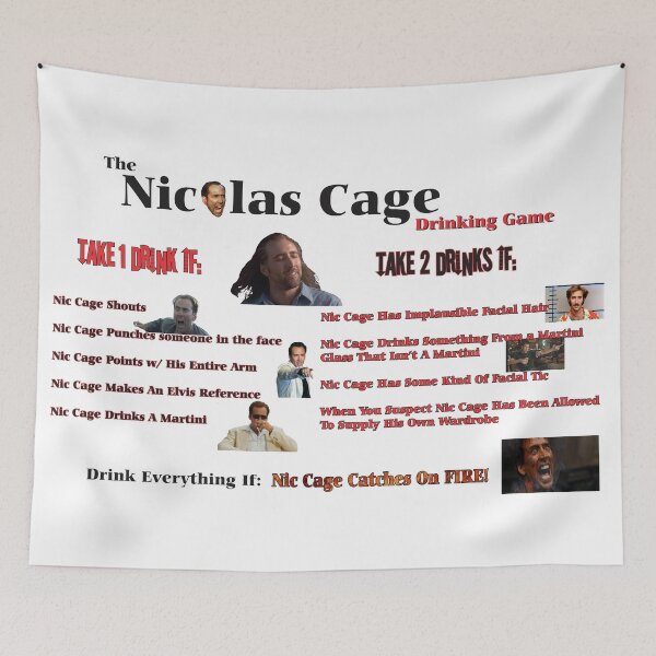 Item preview, Nic Cage Drinking Game designed and sold by Scot Gotcher.