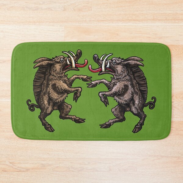 Item preview, Medieval Heraldry: Pugilistic Boars designed and sold by FreyStrandDraws.