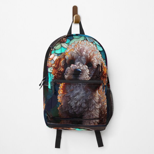 Item preview, Poodle puppy dog in stained glass designed and sold by Viinde.