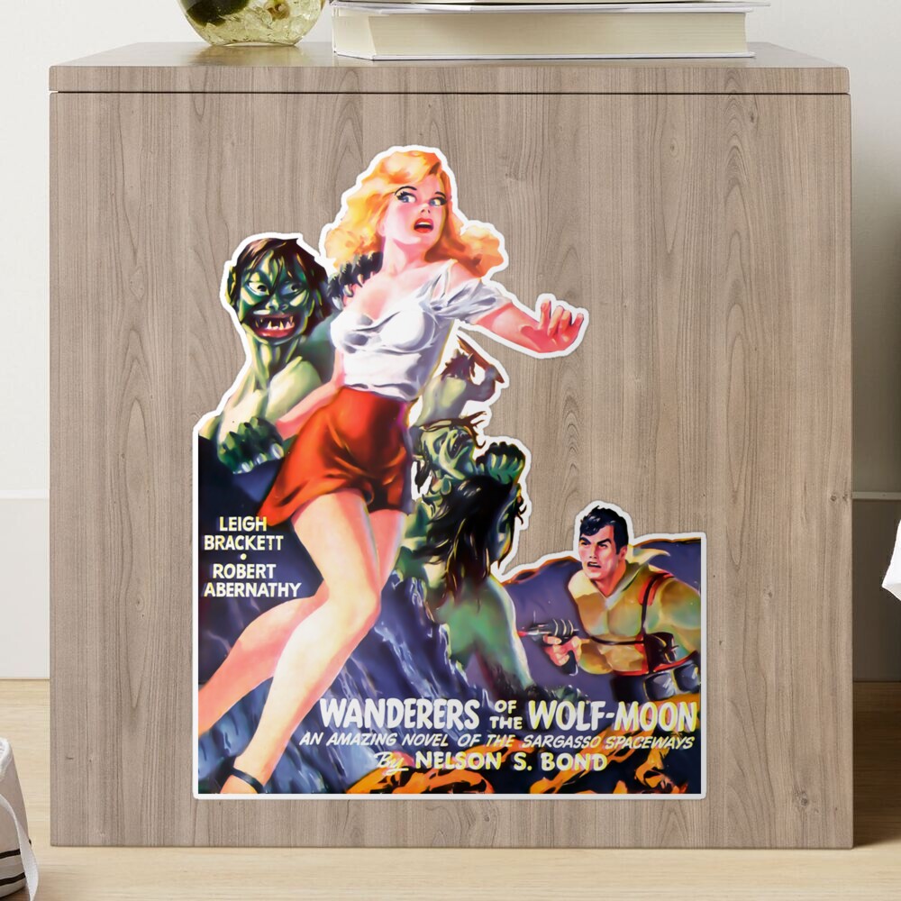 Beautiful Pin Up Girl Blonde Horror Aliens Planet Sci-Fi Pulp Fiction  Wanderers Of The Wolf Moon Retro Comics Vintage Old Cartoon Book Cover  Greeting Card for Sale by REVISTANGO