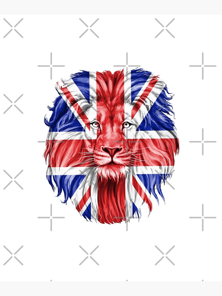 Imagen 3 de 3, Póster con la obra United Kingdom flag lion - Lion Flag Of United Kingdom - Gift For British From United Kingdom, diseñada y vendida por Fun-World.