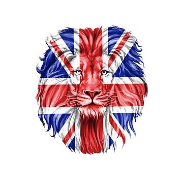 Vorschaubild zum Design United Kingdom flag lion - Lion Flag Of United Kingdom - Gift For British From United Kingdom von Fun-World