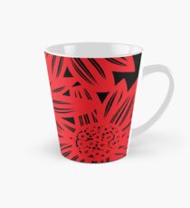 Zarco Flowers Red Black Tall Mug