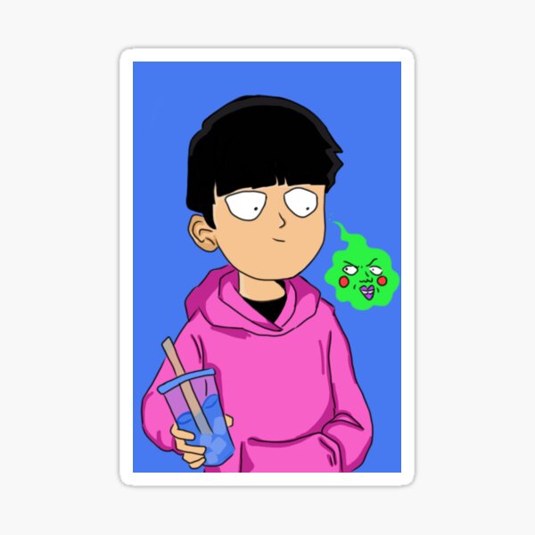 The art ilustrasi mob pyscho 100 Sticker