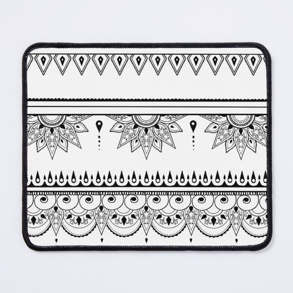 Item preview, South asian patterns black on white designed and sold by Chaoticzarts.