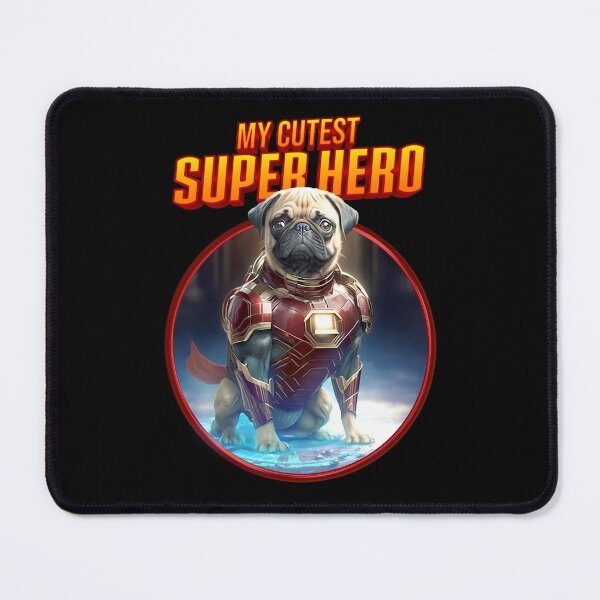 Item preview, Cute pug is Iron Dog Super Hero designed and sold by BrainlabStudios.