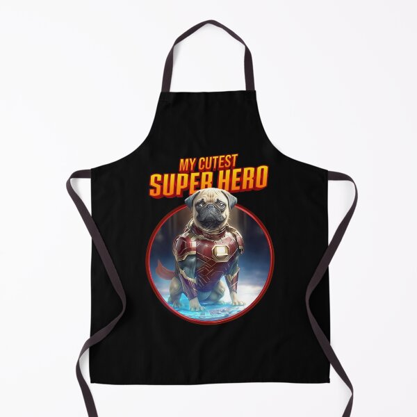 Item preview, Cute pug is Iron Dog Super Hero designed and sold by BrainlabStudios.