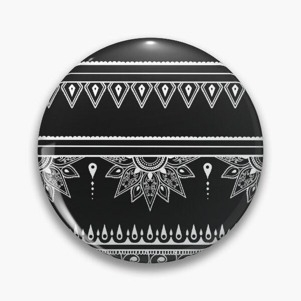 Item preview, South asian patterns white on black  designed and sold by Chaoticzarts.