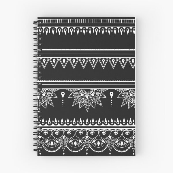 Item preview, South asian patterns white on black  designed and sold by Chaoticzarts.
