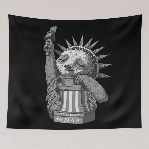 Item preview, The Liberty to Nap - Sloth Statue of Liberty designed and sold by maryedenoa.